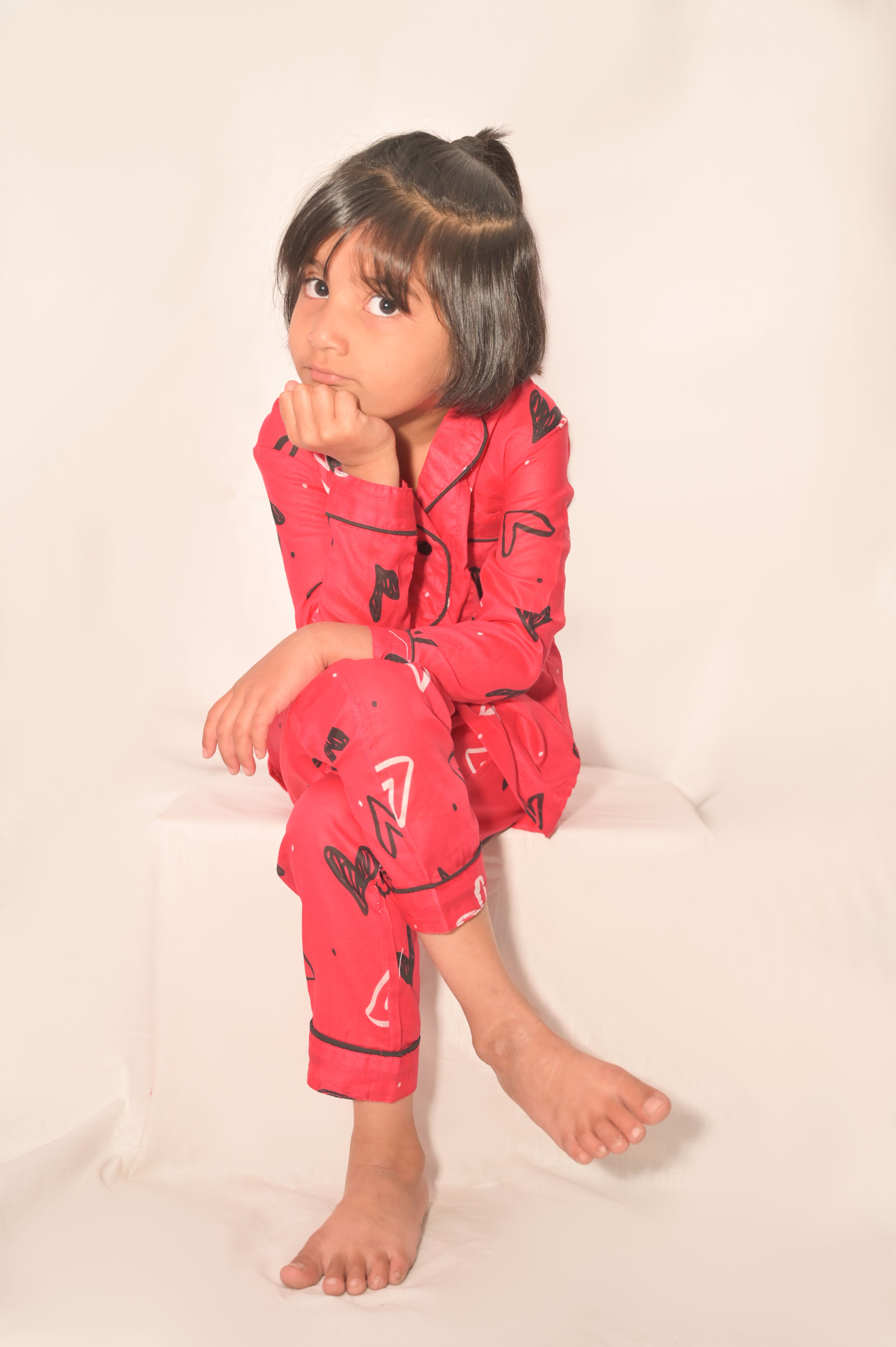Floral Printed Red kids' Correct Sleepingsi